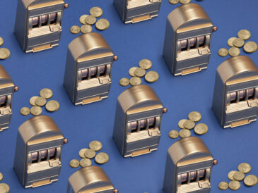 Miniatyr slotsmaskiner i guld